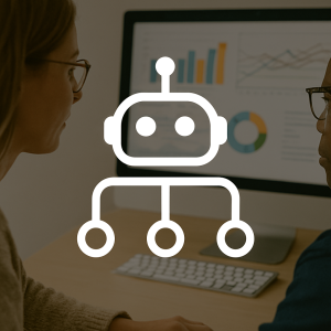 imagen de agentes de inteligencia artificial en la gestión de datos