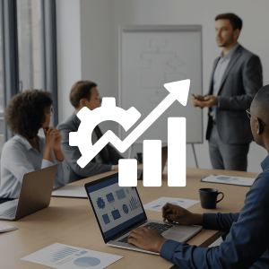 personas en una reunión definiendo una estrategia digital