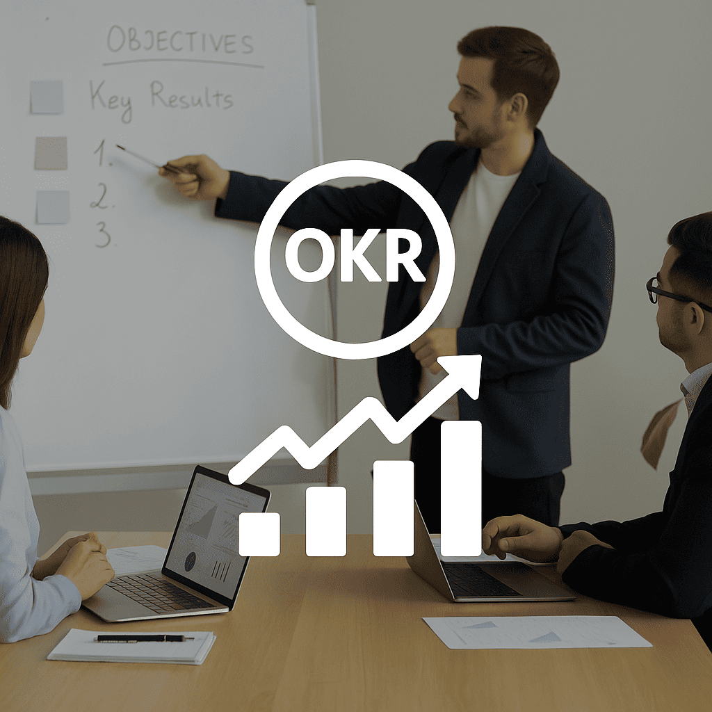 imagen ilustrativa de planificación estratégica con OKR